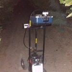 Pressure reading equipment doing Pre-dawn pressure bomb readings in a truffle orchard.